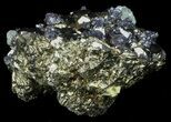 Gleaming Pyrite With Galena and Calcite Crystals - Peru #59596-3